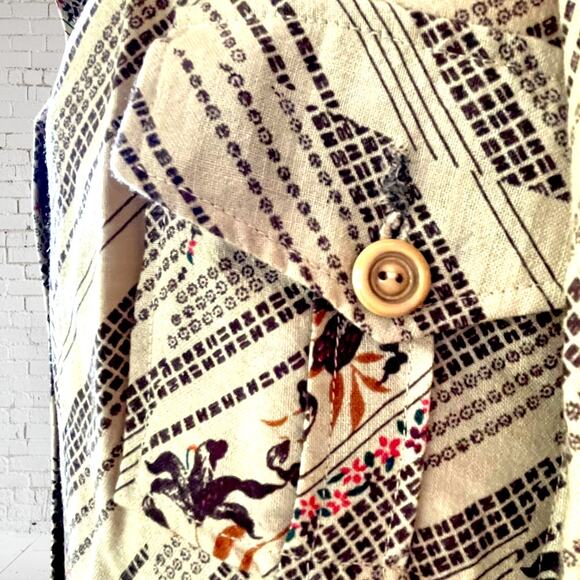 True Vtg. Handmade 70s Dress Long Sleeve Breast Pockets Fall Academia Size 14 - Picture 7 of 12